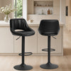 HOMCOM Bar Stools Set of 2 Swivel Adjustable Counter Height Barstools