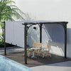 Outsunny 10' X 10' Outdoor Pergola Patio Gazebo Retractable Canopy, Grey|Outsunny 10' X 10' Pergola Exterieure Patio Gazebo Auvent Retractable, Gris