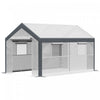 Outsunny 7' X 12' X 7' Heavy Duty Walk-in Greenhouse Seed Growth Tent White|Outsunny Serre Robuste 7' X 12' X 7', Tente De Croissance De Graines, Blanc