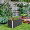 Outsunny 3' X 2' X 2' Raised Garden Bed, Wood Plastic Planter Box For Flowers, Vegetable, Herb, Grey|Outsunny Jardiniere En Bois Sureleve 3' X 2' X 2' Jardiniere En Bois Et Plastique Pour Fleurs, Legum