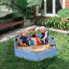 Diy Kids Sandbox With Waterproof Oxford Cover, Sand Playset Station With Bottom Fabric Liner, For 3-|Bac A Sable Pour Enfants Avec Couvercle Bac A Sable Pour Enfants Design Diy Station De Jeu Pour L'ex