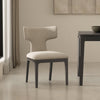 Eloria Mid-Century Modern Chenille Wood Side Chair in Taupe - Set of 2 | Chaise laterale en bois et chenille taupe style milieu du siecle Eloria - Lot de 2