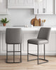 Serena Modern Metal Upholstered Counter Stool in Taupe - Set of 2 Bar Stool | Tabouret de comptoir moderne en metal et tissu Serena, taupe - Lot de 2