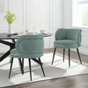 Kaya Modern Wood Velvet Dining Chair in Mint Green - Set of 2 | Chaise de salle a manger Kaya en bois moderne et velours vert menthe - Lot de 2