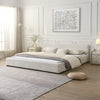 Charlotte Elegant Wide-edge Upholstered Bed,Queen Size, Beige Queen Bed  | Charlotte Lit elegant avec revetement a bord large, Taille Queen, Beige