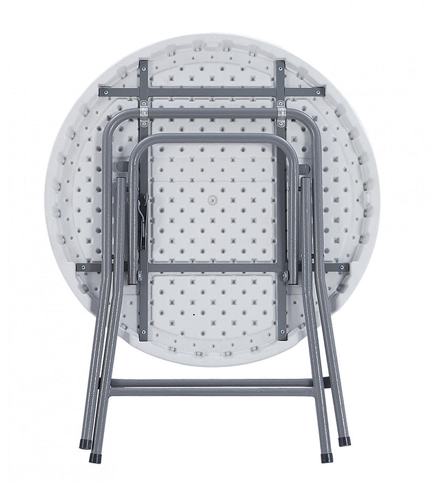 TygerClaw Versatile 32 Inch Circular Folding Utility Table Patio Occasional Table