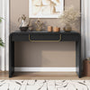 Ethan Wood Sofa Table with Storage for Living Room Entryway Hallway - Black | Console en bois Ethan avec rangement pour salon, entree ou couloir - noire