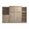 Bestar Pur Queen Murphy Bed with Shelving and Drawers 126-Inch Wall Bed|Grand lit escamotable mural Pur de Bestar de 126 po avec tablettes et tiroirs