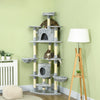 Pawhut 79" Cat Tree Multi-level With Two Condos, Kitty Tower With Scratching Posts, Two Hammocks, Pe|Pawhut Arbre A Chat 79" Multi-niveaux Avec Deux Condos, Tour Pour Chats Avec Griffoirs, Deux Hamacs,