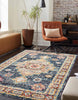 Lotus Navy Rug 8'0" x 10'0" | Tapis Traditionnel Lotus 8'0" x 10'0" en Bleu marin