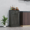 HOMCOM Tilt Out Trash Cabinet, Hidden Garbage Bin Cabinet with Drawer, Grey