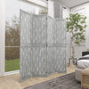 Homcom 5.5' 4 Panel Room Divider Folding Privacy Screen Panels, Grey|Homcom Separateur De Piece A 4 Panneaux, Ecran De Confidentialite De 5,5'