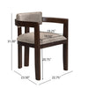 Evelyn Rubberwood Dining Chair with Armrests and Upholstery Seating Set of 2,Espresso | Evelyn Ensemble de 2 chaises de salle a manger en bois de caoutchouc avec accoudoirs et assise rembourree, expresso