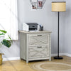 Homcom 2-drawer Lateral File Cabinet With Hanging Rail|Homcom Classeur Lateral A 2 Tiroirs Avec Rail De Suspension