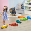 Outsunny Stepping Stones Kids, 6pcs Anti-slip Edge Balance Stepping Stones Obstacle Course Coordinat|Outsunny Pierres D'equilibre Pour Enfant, 6 Pieces Anti-derapantes, Tremplins Jeu De Coordination De