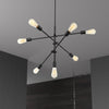 Dainolite Alexa 7 Light Adjustable Pendant Matte Black Finish Lamp|Luminaire suspendu réglable Alexa de Dainolite avec fini noir mat et 7 ampoules
