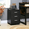 Vinsetto 3 Drawer File Cabinet With Lock And Keys For Home Office|Vinsetto Classeur A 3 Tiroirs Avec Serrure Et Cles Pour Bureau