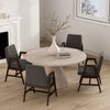 Stella Modern Velvet Wood Armchair in Graphite - Set of 4 | Fauteuil moderne Stella en velours avec accoudoirs en bois, graphite - Lot de 4