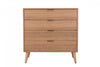 Flashby Chest With 4 Drawers - Faux Natural Wood | Commode Flashby Avec 4 Tiroirs - Faux Bois Naturel