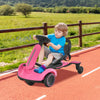 Costway 6v Kids Ride On Drift Car Electric Drifting Go Kart For Kids With 360° Spin Pink