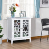 HOMCOM Sideboard Display Cabinet with 2 Glass Doors Adjustable Shelves
