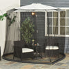 Outsunny 7.5ft Umbrella Table Screen Mosquito Bug Net