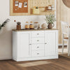 HOMCOM Sideboard Buffet Cabinet, Kitchen Cabinet with Storage, White