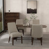 Beever Modern Chenille Wood Dining Chair in Taupe - Set of 4 | Chaise de salle a manger moderne en bois avec chenille Beever, taupe - Lot de 4