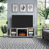Brighton Modern 2-Piece Electric Fireplace in Black and Beige | Foyer electrique moderne Brighton 2 pieces en noir et beige