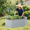 Costway 2 Pcs Raised Garden Bed Kit Planter Raised Garden Boxes Outdoor 65" X 32" X 24" Gray
