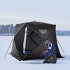 Outsunny 4-person Insulated Ice Fishing Tent, Portable Ice Fishing Shelter With Ventilation Windows,|Abri De Tente De Peche Sur Glace Portable Outsunny Pour 4 Personnes Avec Fenetres De Ventilation Ave