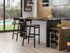 Klismos Mid-Century Modern Wood Upholstered Barstool in Black - Set of 2 | Tabouret de bar en bois rembourre style Klismos mi-siecle moderne noir - Lot de 2