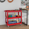Durhand 3 Tier Rolling Tool Cart, 330 Lbs Capacity Utility Cart, Red|Durhand Chariot A Outils Roulant A 3 Niveaux, Capacite De 330 Lb, Rouge