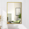 Arcus 24" X 36" Hand Crafted Linear Rectangular Mirror - Gold|Miroir rectangulaire linéaire Arcus 24 po x 36 po fabriqué à la main - doré