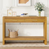 Aubrey 47.5" Farmhouse Style Sofa Table with Storage - Brown | Console de style maison de campagne Aubrey 120 cm avec rangement - brune