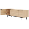 Nordika Hamilton 70" TV Stand with 4 Storage Cabinets - Natural Blonde Oak | Meuble pour téléviseur Hamilton de Nordika de 70 po avec 4 armoires de rangement - chêne blond naturel