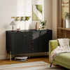 HOMCOM 47" Buffet Cabinet with 3 Drawers and 2 Doors Modern Sideboard Black