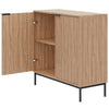 Nordika Slim 2-Door Storage Cabinet - Light Walnut | Armoire de rangement mince Nordika à 2 portes - noyer clair
