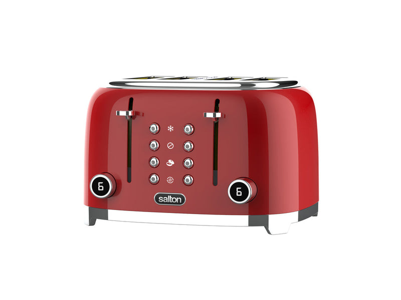 Salton NuRetro Digital 4 Slice Toaster - Space Cherry