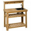 Outsunny Potting Benches For Outside With Faucet, Removable Sink, Shelves|Outsunny Table Banc De Rempotage Exterieur Evier Amovible Et Etageres