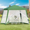 Outsunny 10x10ft Party Tent Canopy With Netting, Patio Screen House Slant Leg Outdoor Gazebo Sun Sha|Outsunny 10' X 10' Tente Gazebo Patio Auvent Abri Soleil Fete Activite En Plein Air Jardin Maille Ec