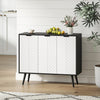 HOMCOM 36" Sideboard, Buffet Cabinet with Adjustable Shelves, Black