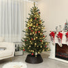 Homcom 6ft Artificial Christmas Tree With Led Lights, Hinged Xmas Tree|Homcom Arbre De Noel Artificiel De 6 Pieds Avec Lumieres Led, Arbre De Noel