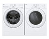 LG 5.2 Cu. Ft. Ultra Large Front Load Washer and 7.4 Cu. Ft. Electric Dryer with AI Sensor Dry® – White | Laveuse à chargement frontal à très grande capacité de 5,2 pi3 et sécheuse électrique de 7,4 pi3 avec AI Sensor DryMD de LG - blanches