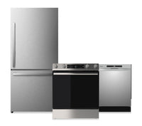 Hisense 3-Piece Kitchen Appliance Package – Titanium and Stainless Steel - HI08KPK3
