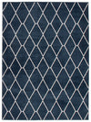 August Navy-White 6'7\" x 9'6\" Area Rug