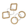 Wood 14" Chain Sculpture - Set of 2|Sculpture chaîne de 14 po en bois - ensemble de 2