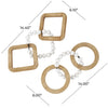 Wood 14" Chain Sculpture - Set of 2|Sculpture chaîne de 14 po en bois - ensemble de 2