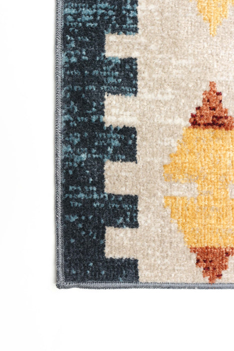 Mosaic Taupe/Copper Machine Washable Area Rug - 6'0\" x 9'0\"