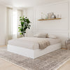 Nordika Queen Platform Bed - White | Grand lit plateforme Nordika - blanc | D08HI1G6